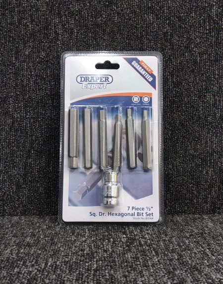 Draper 7-Piece 1/2" Drive Hexagonal Bit Set