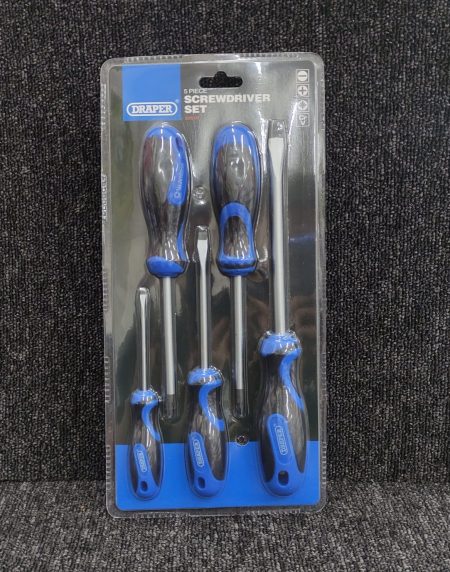 Draper 5-Piece Soft Grip Screwdriver Kit