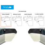 SIMPLY AUTO PK2 SMALL SQUARE SUN SOCK