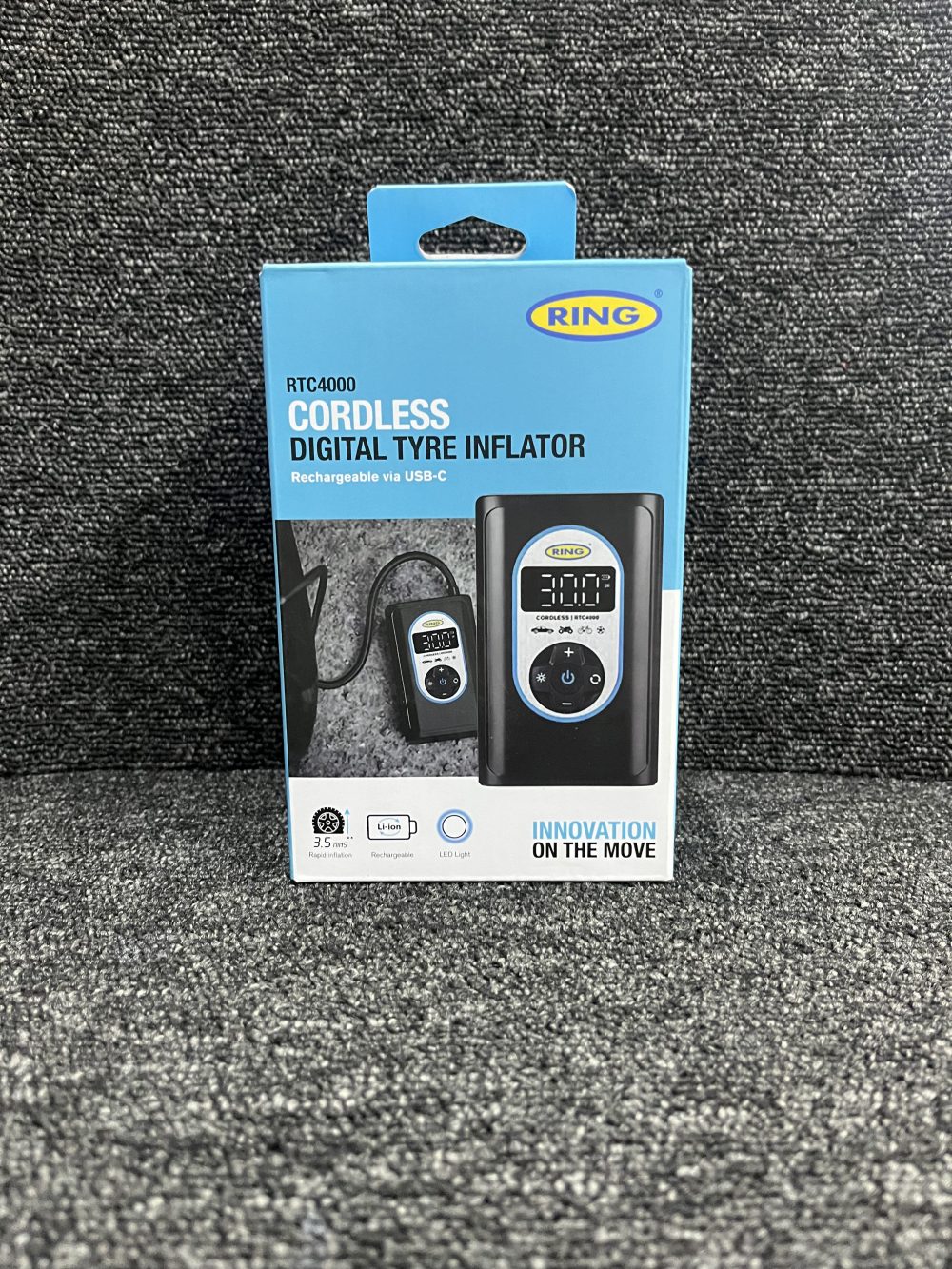 RTC4000 Cordless Rechargeable Tyre Inflator